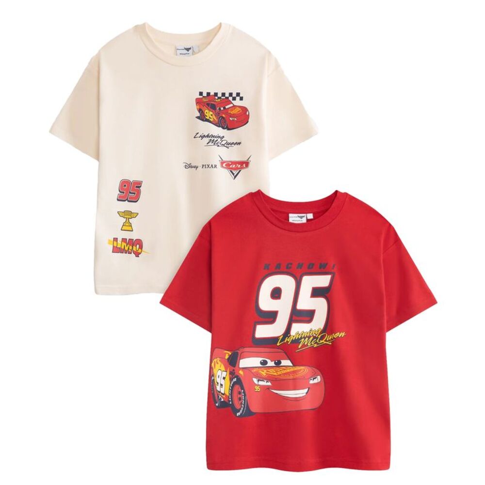 Cars Boys Lightning McQueen Short-Sleeved T-Shirt (Pack of 2) / Multicolored